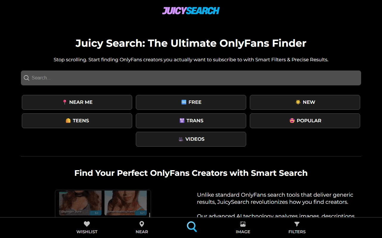 Screenshot of Juicysearch